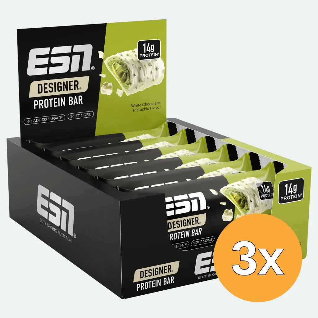 3x ESN Designer Protein Bar/White Chocolate Pistaccio (12 x 45 gr)