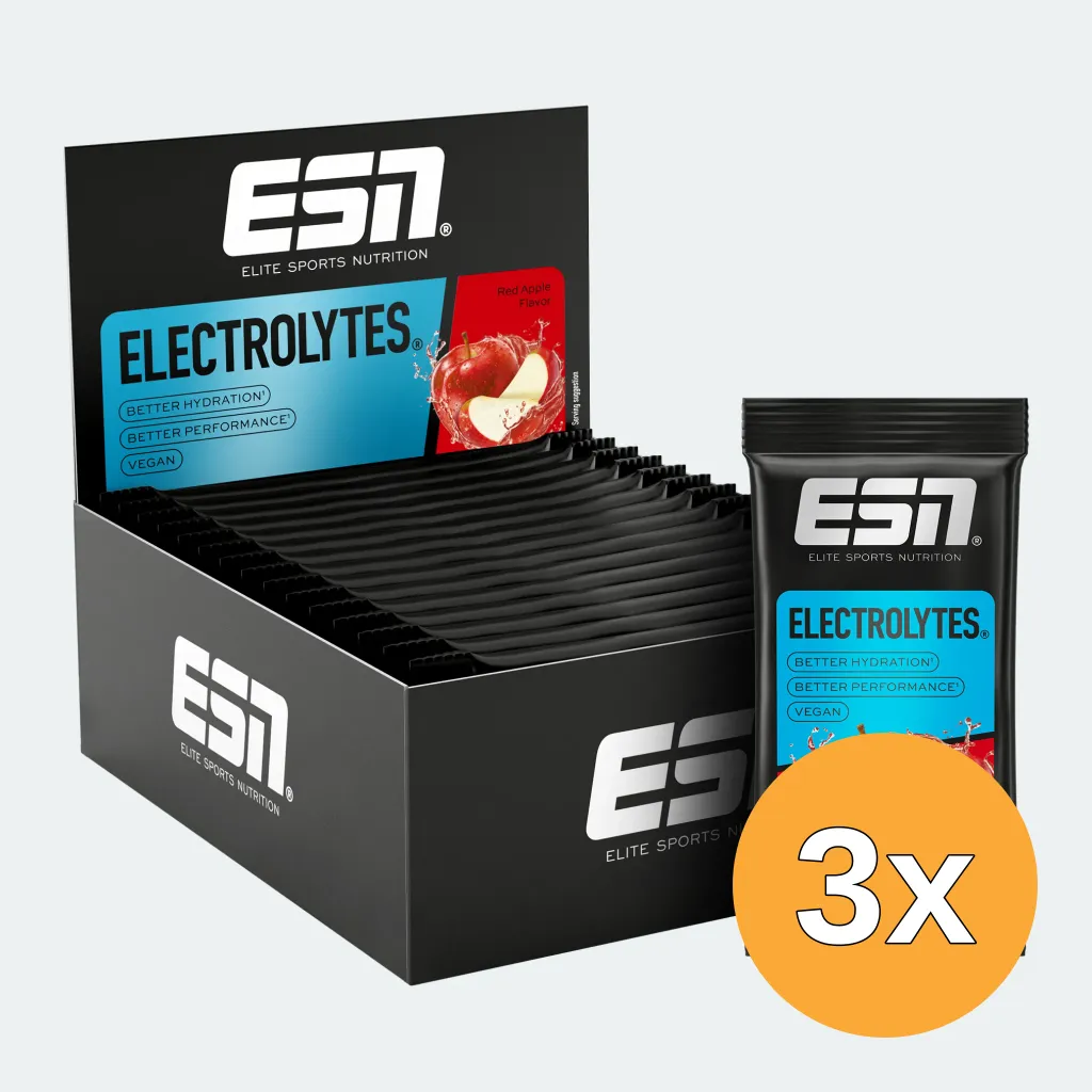 3x ESN Electrolytes Pro Red Apple (15 x 22,5 gr)