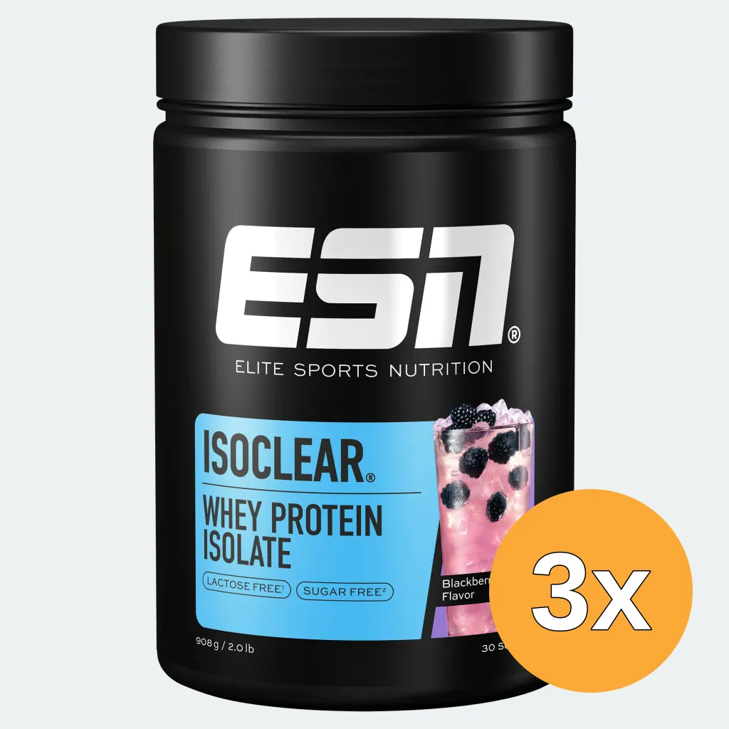 3x ESN ISOCLEAR Whey Isolate Blackberry (908 gr)