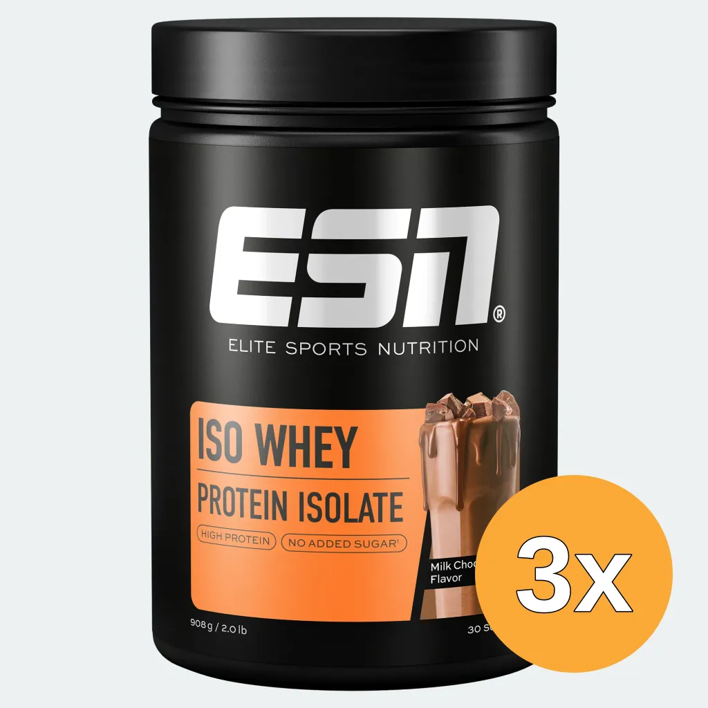 3x ESN Iso Whey Protein Milk Chocolate (908 gr)