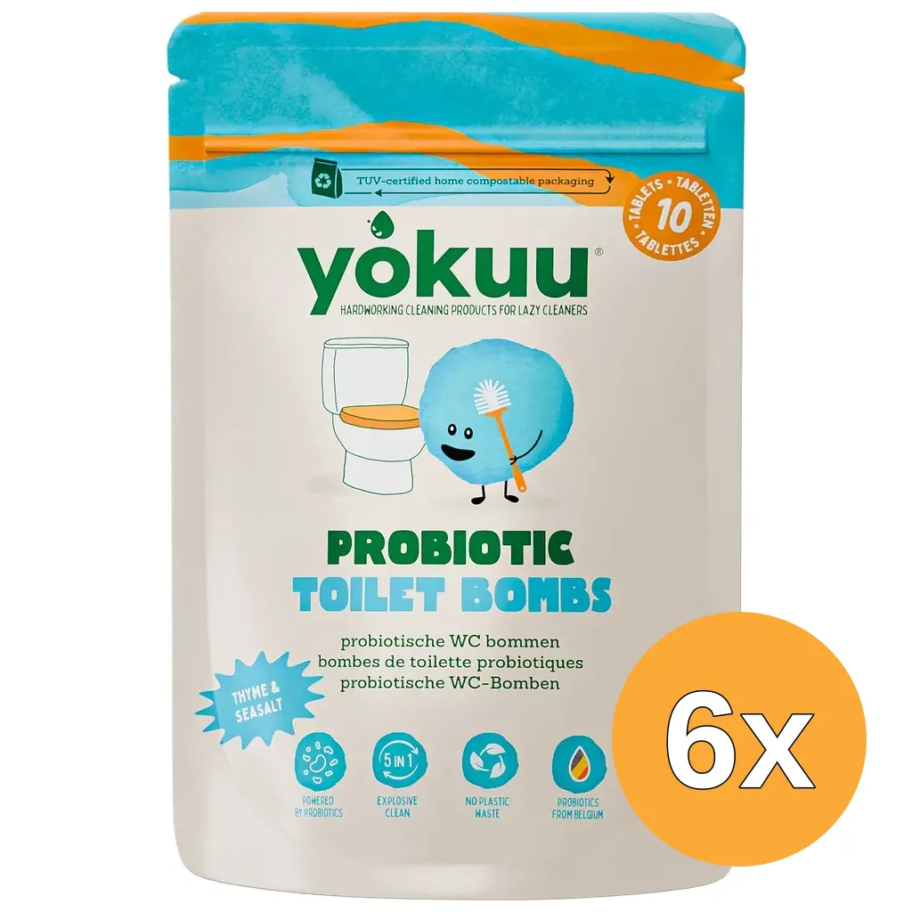 6x Yokuu Probiotic Toilet Bomb Thyme & Seasalt (10 stuks)