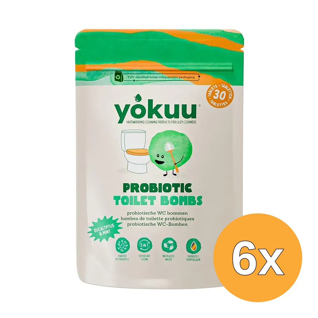 6x Yokuu Toilet Bomb Probiotic (30 tabletten)