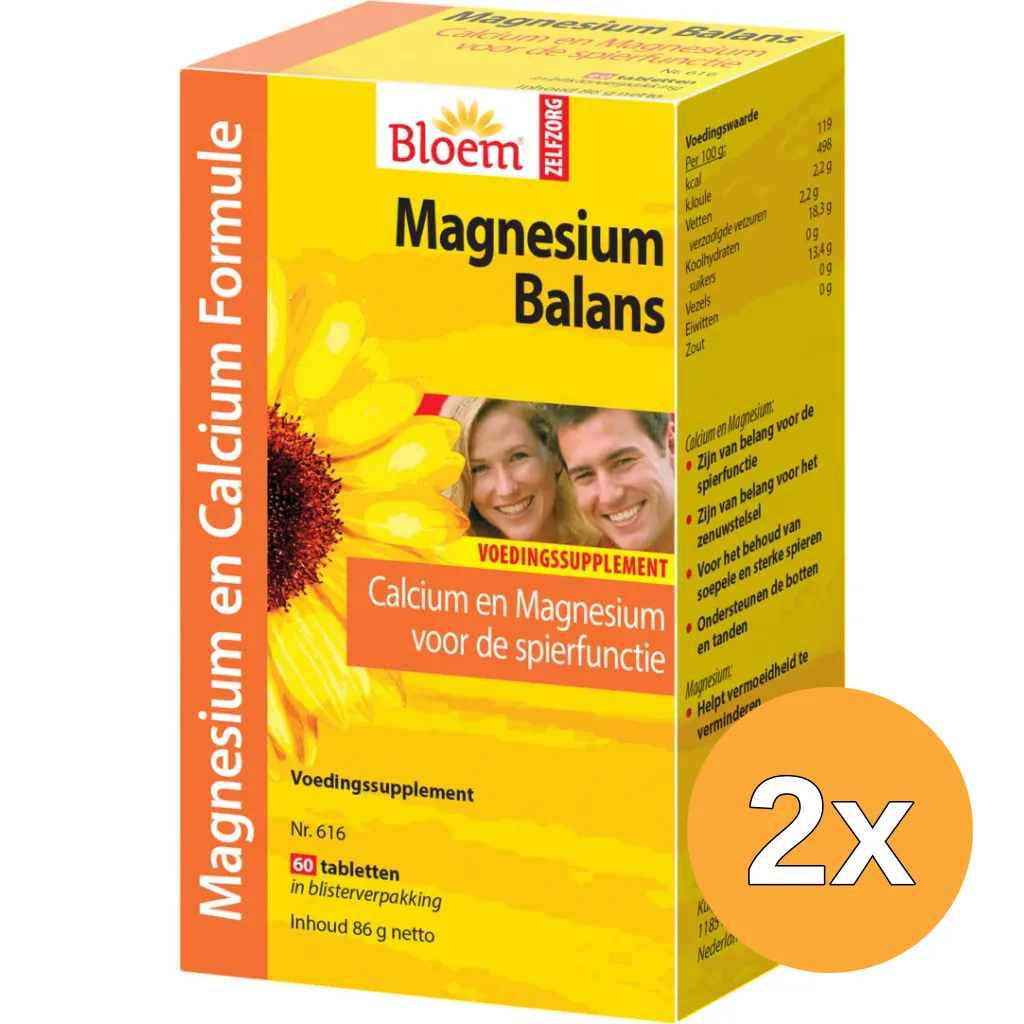 2x Bloem Magnesium Balans (60 tabletten)