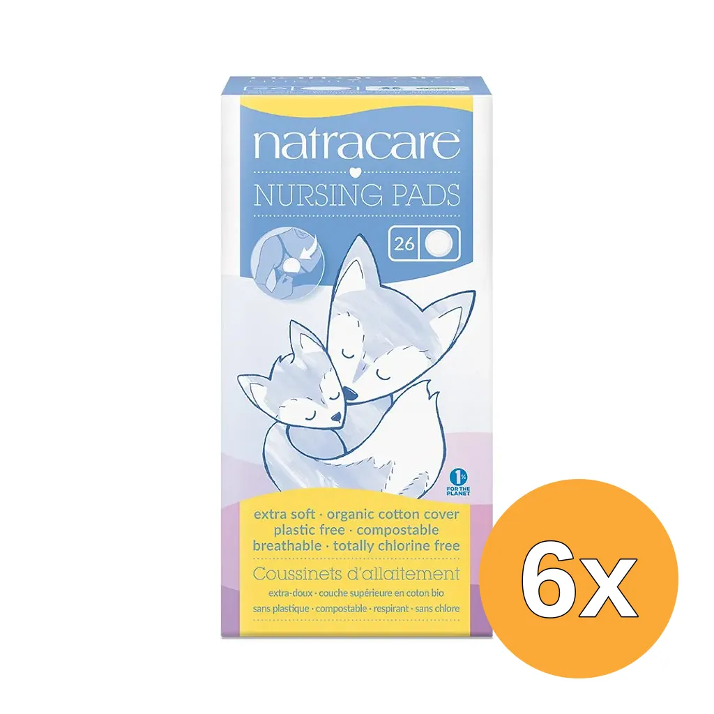 6x Natracare Zoogkompressen (26 stuks)