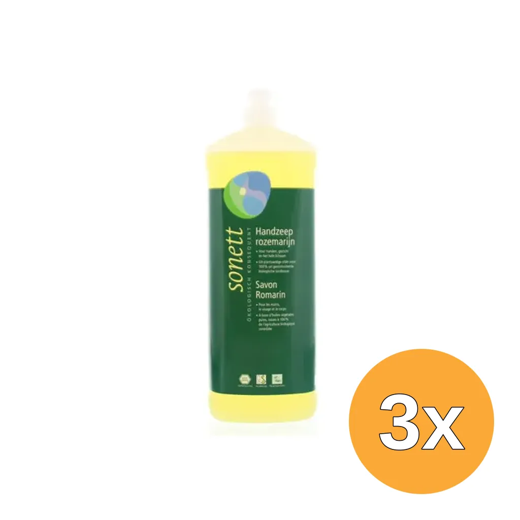 3x Sonett Handzeep rozemarijn vloeibaar (1000 ml)