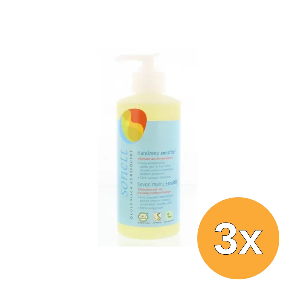 3x Sonett Handzeep sensitive (300 ml)