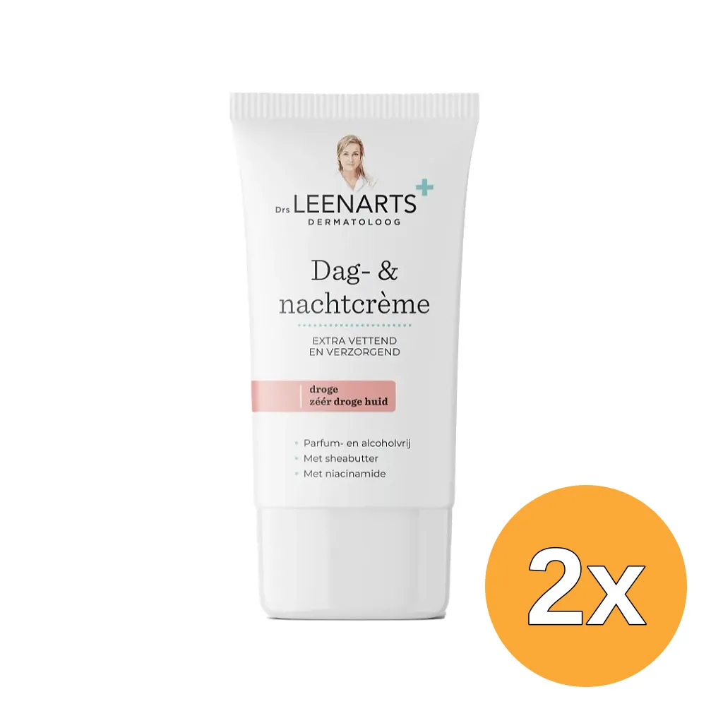 2x Drs Leenarts Dag- & Nachtcrème Droge Huid (50 ml)