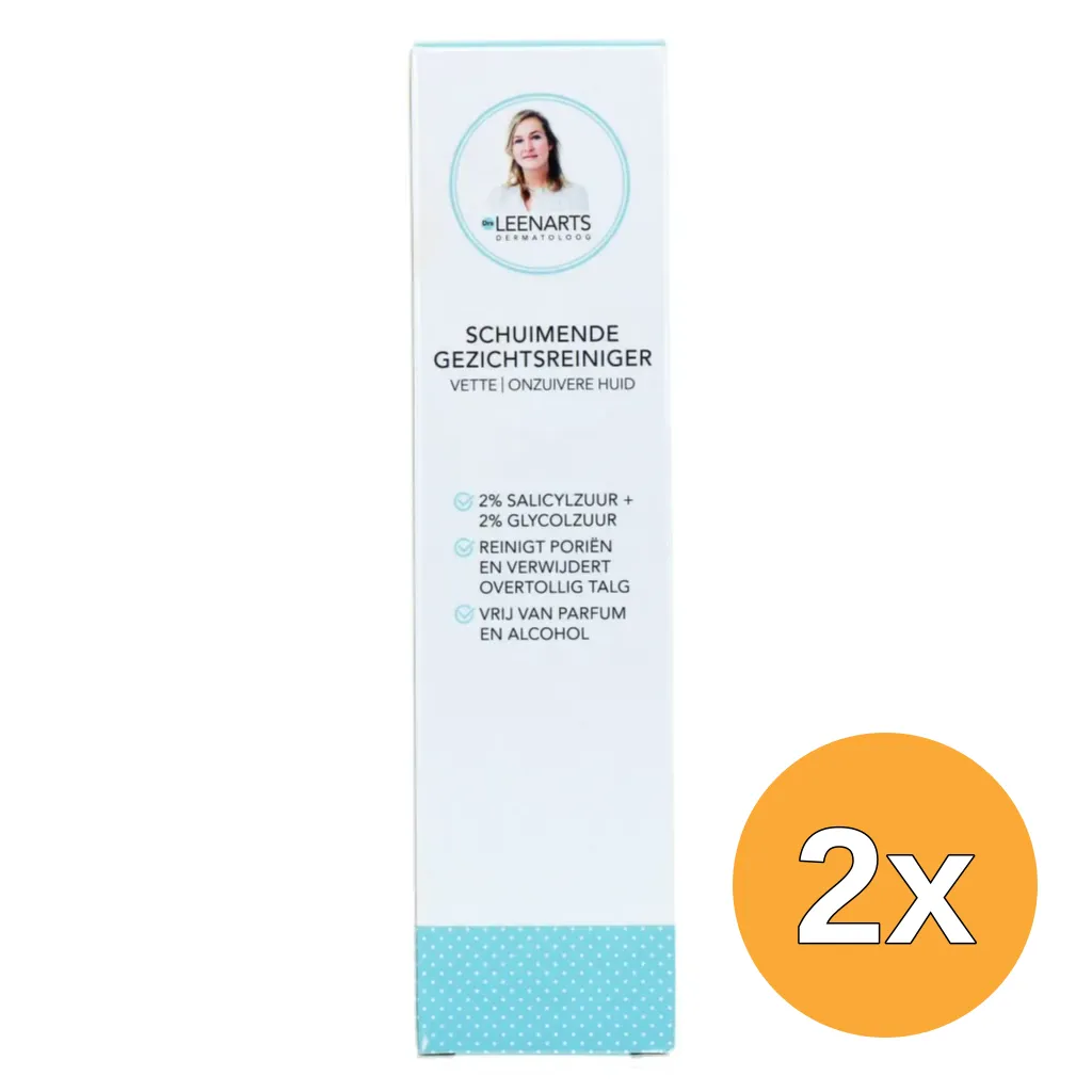 2x Drs Leenarts Schuimende Gezichtsreiniger Vette Huid (100 ml)