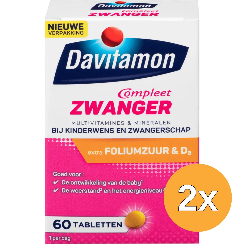 2x Davitamon Compleet zwanger (60 tabletten)