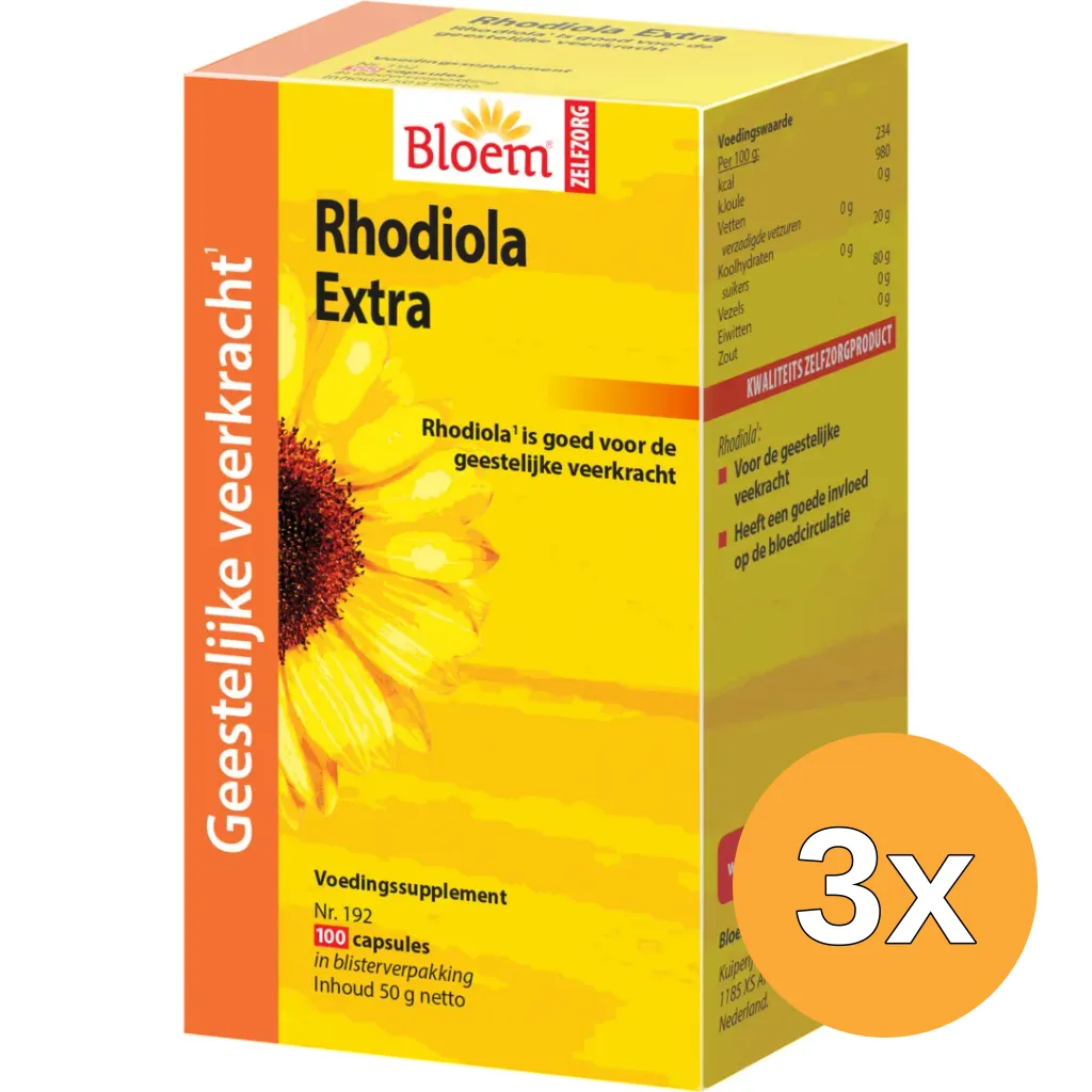 3x Bloem Rhodiola (100 capsules)