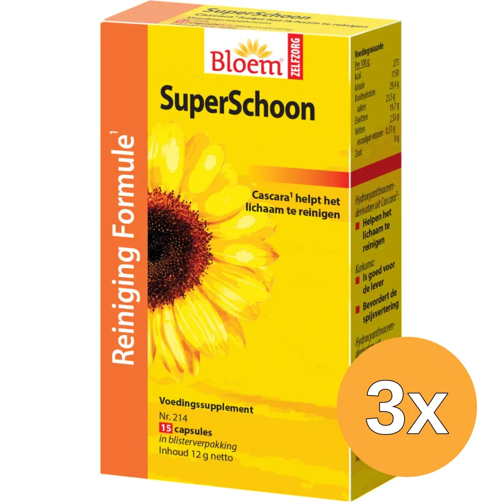 3x Bloem Super Schoon Reinigingskuur (15 capsules)