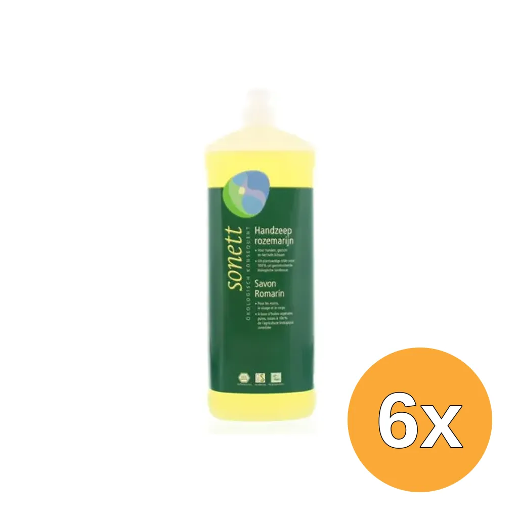 6x Sonett Handzeep rozemarijn vloeibaar (1000 ml)