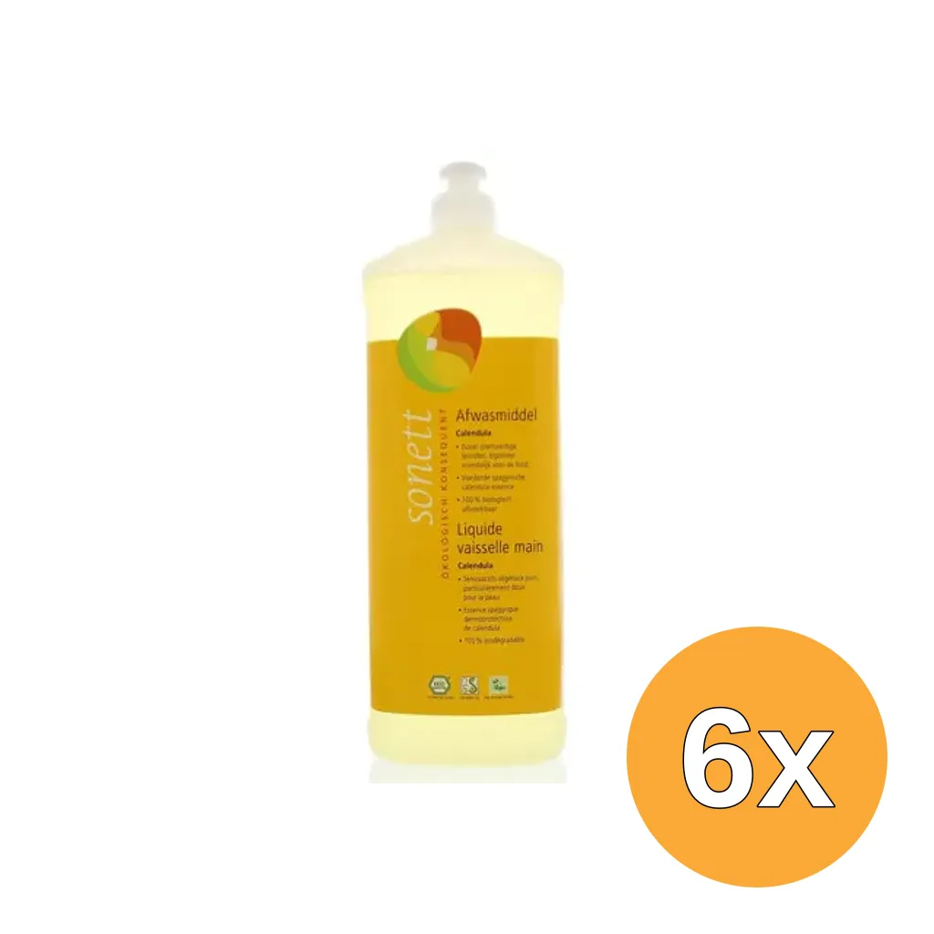 6x Sonett Afwasmiddel calendula (1000 ml)