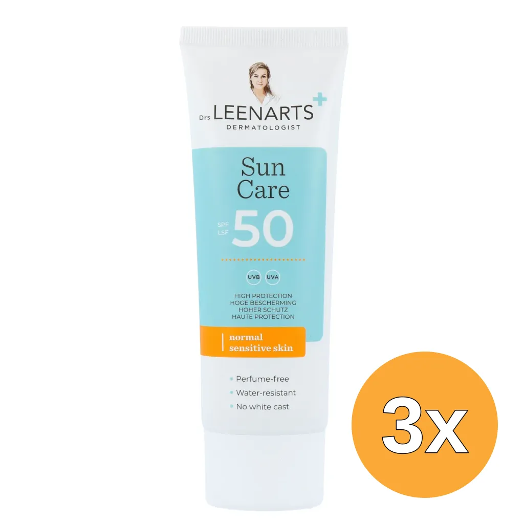 3x Drs Leenarts Sun Care SPF50 Normale Gevoelige Huid Parfumvrij (100 ml)