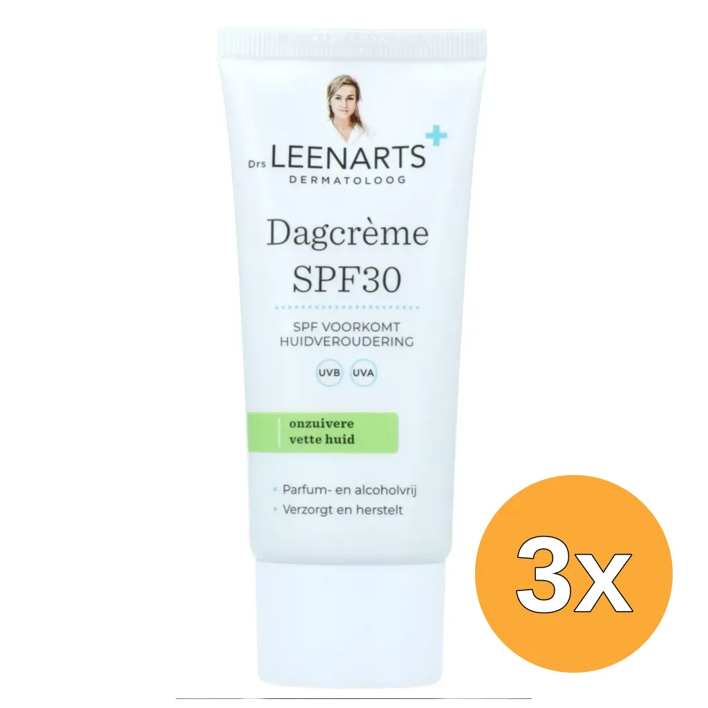 3x Drs Leenarts Dagcrème SPF30 Vette Huid (50 ml)
