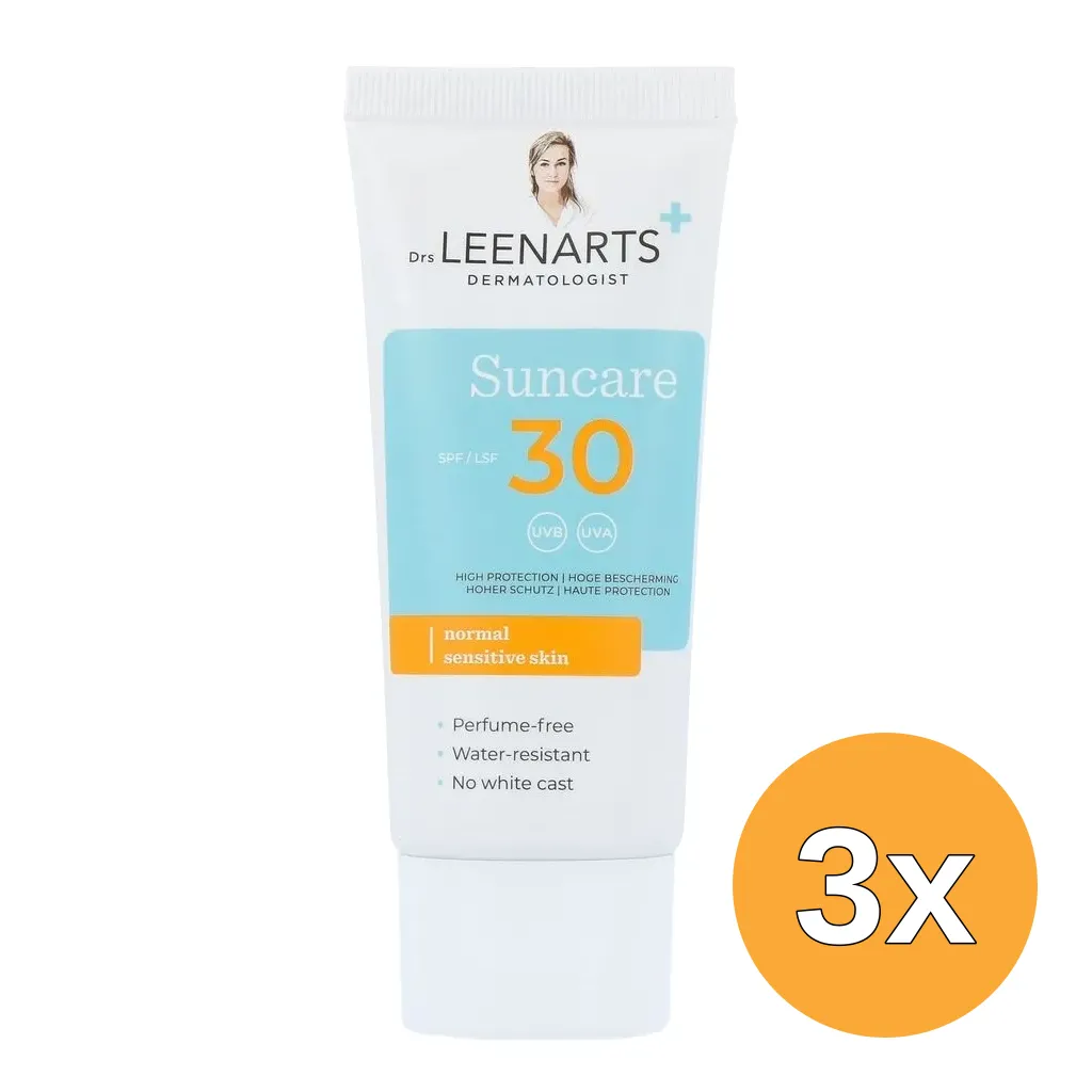 3x Drs Leenarts Sun Care SPF30 Normale Gevoelige Huid Parfumvrij (50 ml)