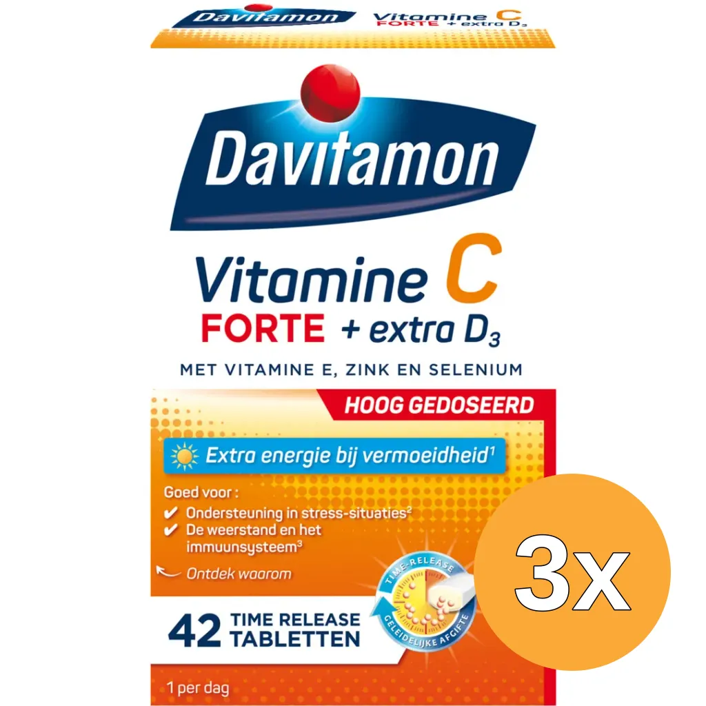 3x Davitamon C time-release (42 tabletten)
