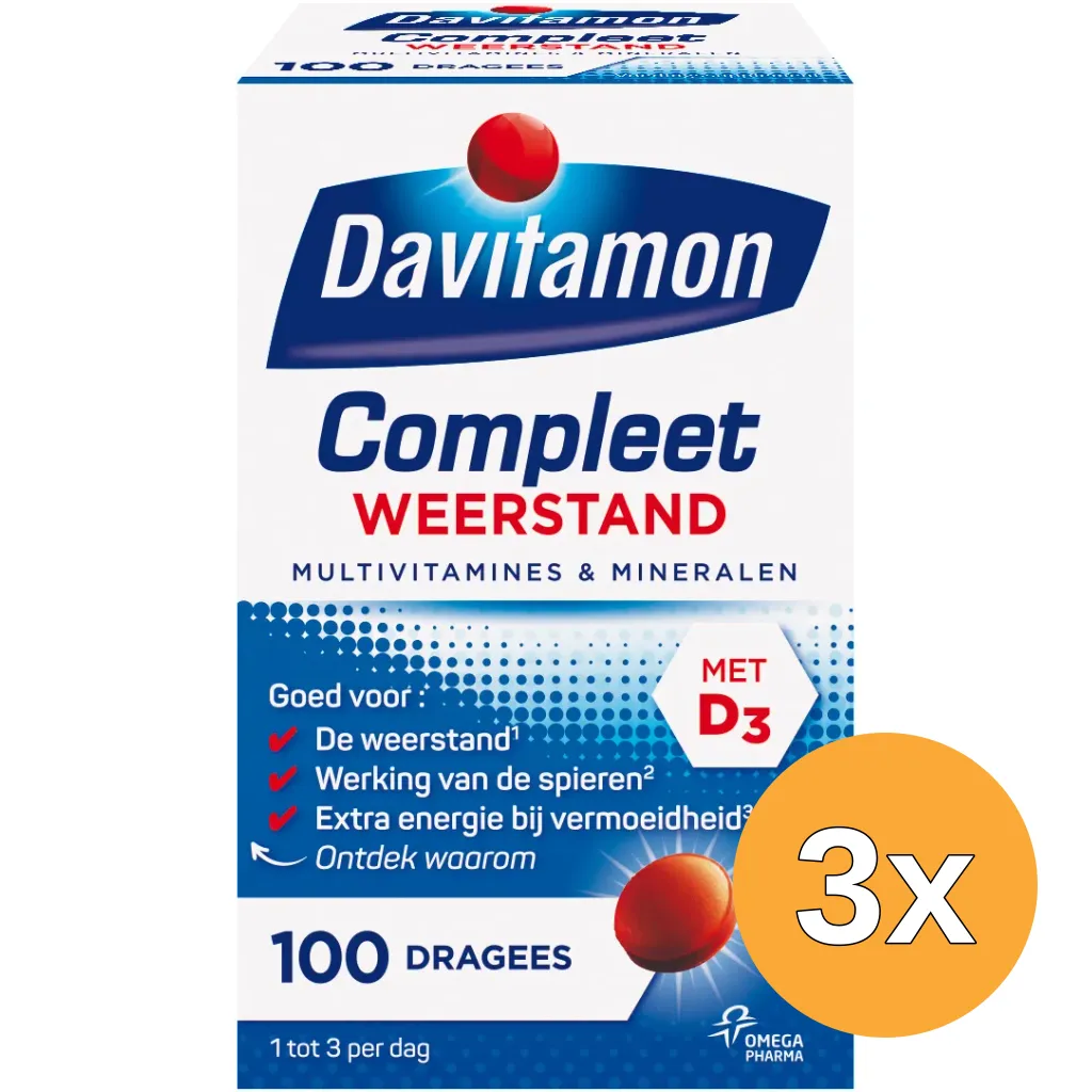 3x Davitamon Compleet weerstand (100 dragees)