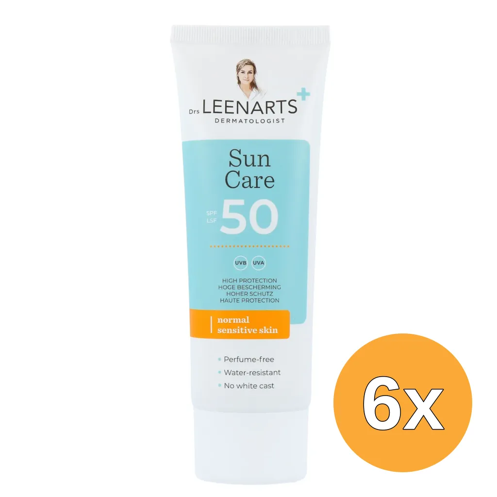 6x Drs Leenarts Sun Care SPF50 Normale Gevoelige Huid Parfumvrij (100 ml)