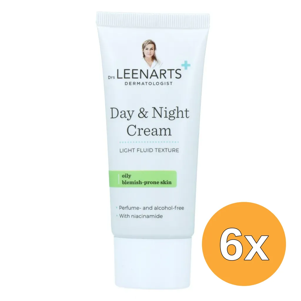 6x Drs Leenarts Dag- & Nachtcrème Vette Huid (50 ml)