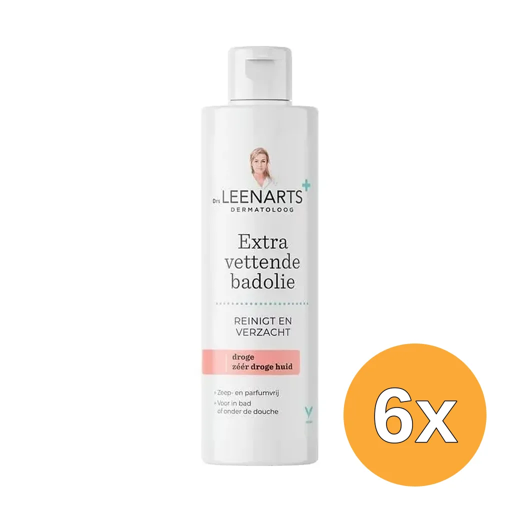 6x Drs Leenarts Extra Vettende Badolie Zeer Droge Huid (200 ml)