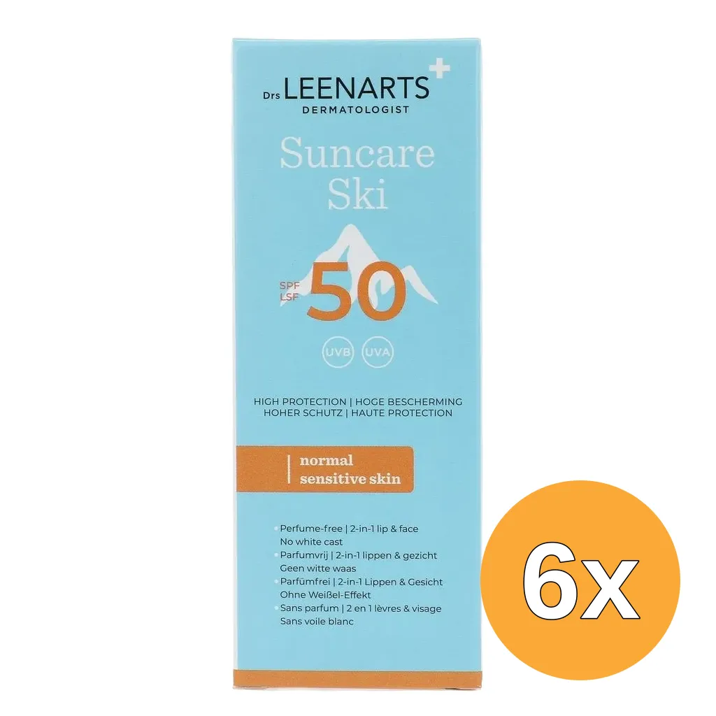 6x Drs Leenarts Suncare Ski SPF50 Normal Sensitive Skin (20 ml)