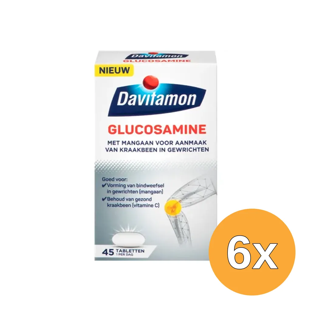 6x Davitamon Glucosamine (45 tabletten)