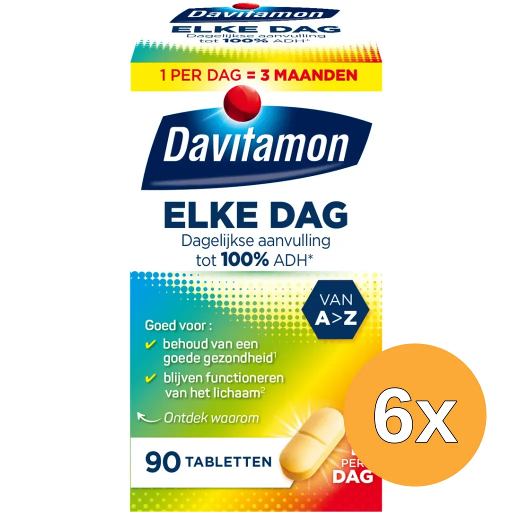 6x Davitamon Elke dag (90 tabletten)
