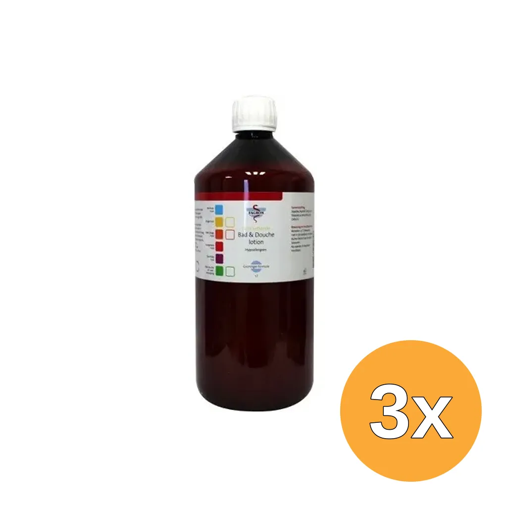 3x Fagrongroninger bad/douche lotion (1000 ml)