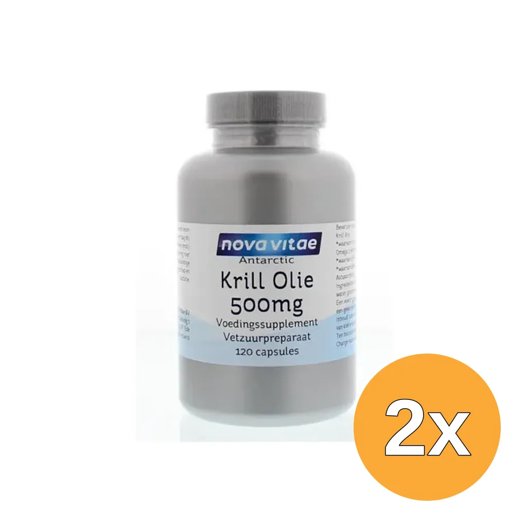 2x Nova Vitae Antarctic Krill Olie 500 Mg (120 capsules)