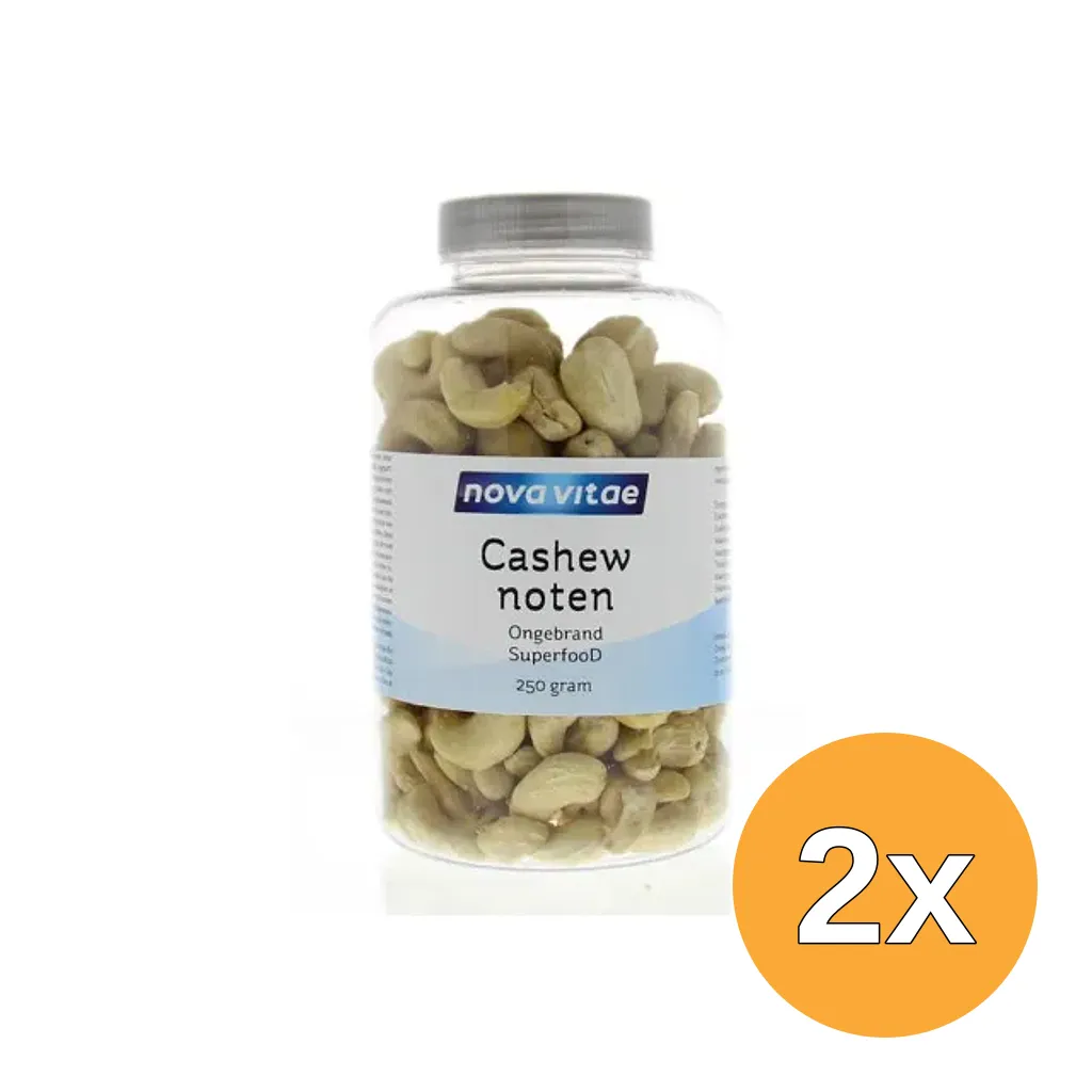 2x Nova Vitae Cashewnoten Ongebrand Raw (250 gr)