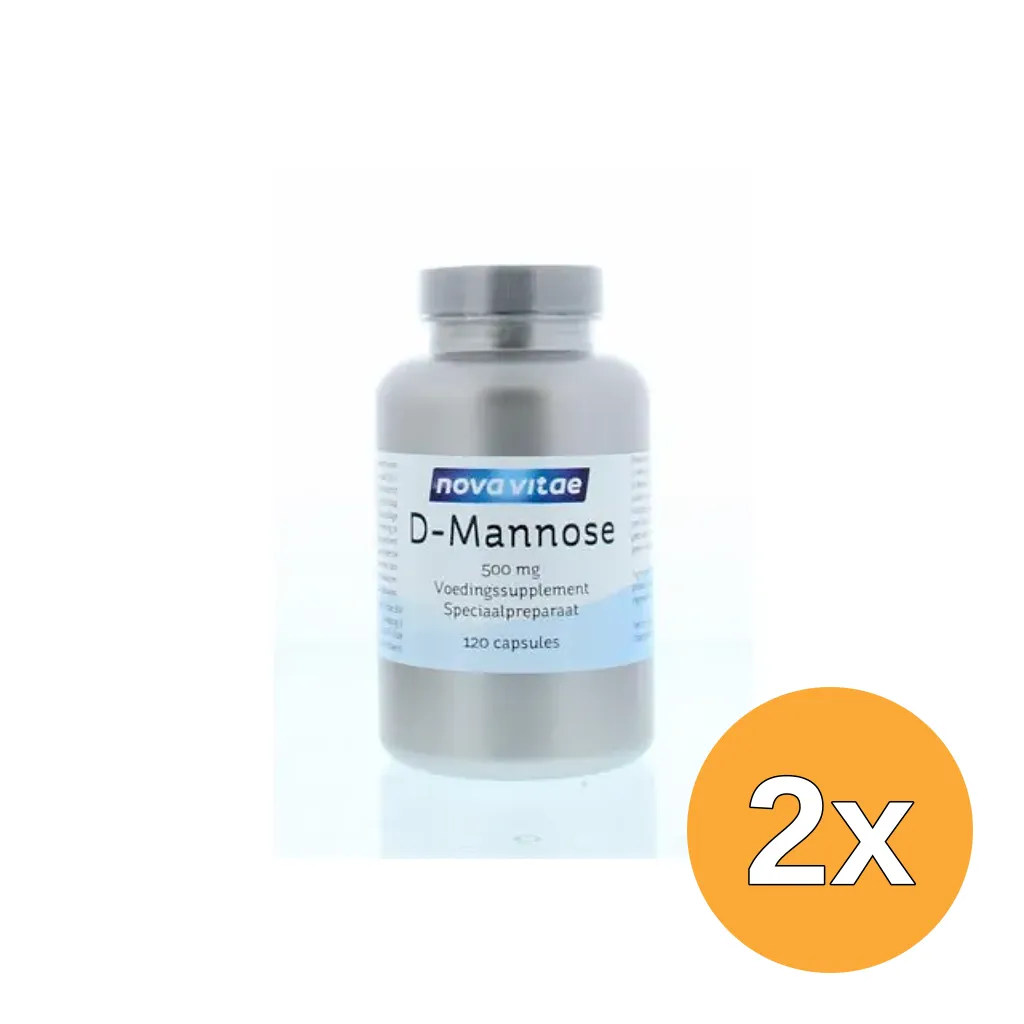 2x Nova Vitae D-Mannose 500 mg (120 capsules)