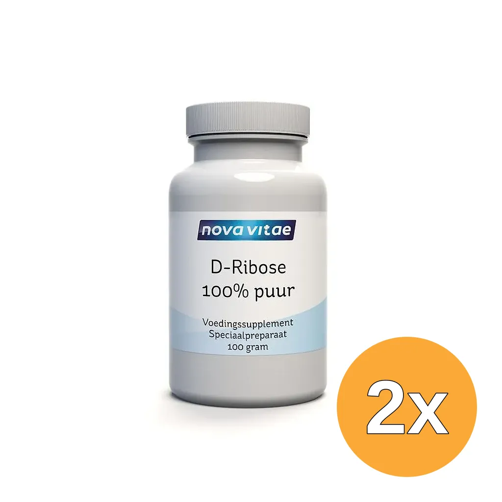 2x Nova Vitae D-Ribose 100% Puur (100 gr)