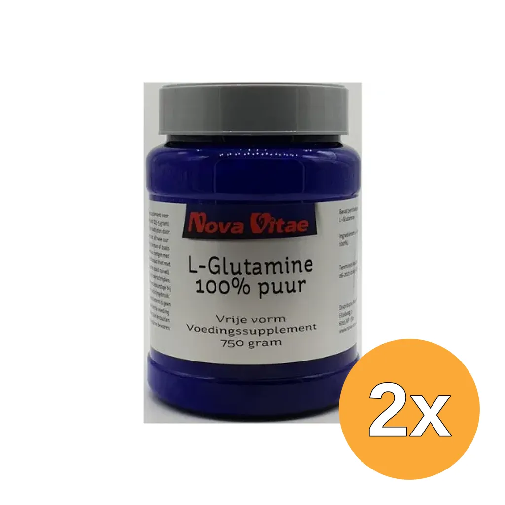 2x Nova Vitae L-Glutamine 100% puur (750 gr)