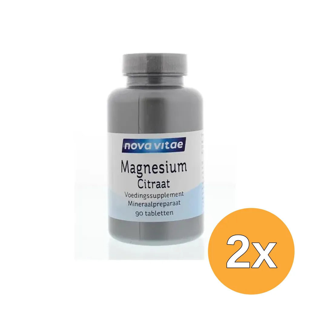 2x Nova Vitae Magnesium citraat (90 tabletten)