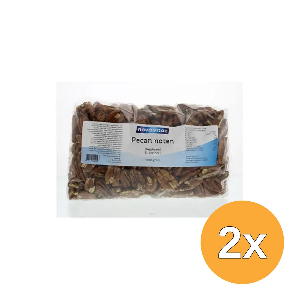 2x Nova Vitae Pecannoten Ongebrand Raw (1000 gr)