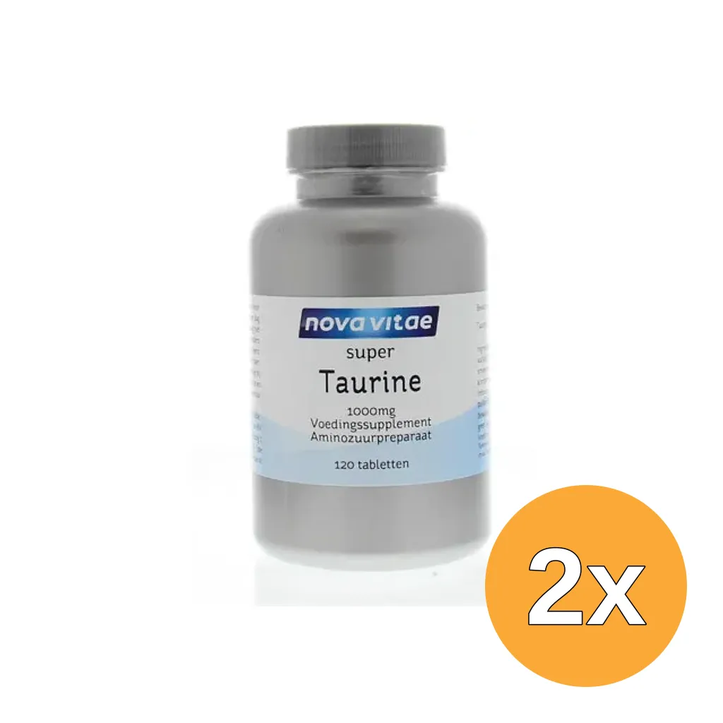 2x Nova Vitae Taurine 1000 mg (120 tabletten)