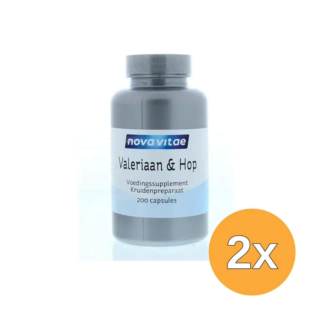 2x Nova Vitae Valeriaan & hop (200 capsules)