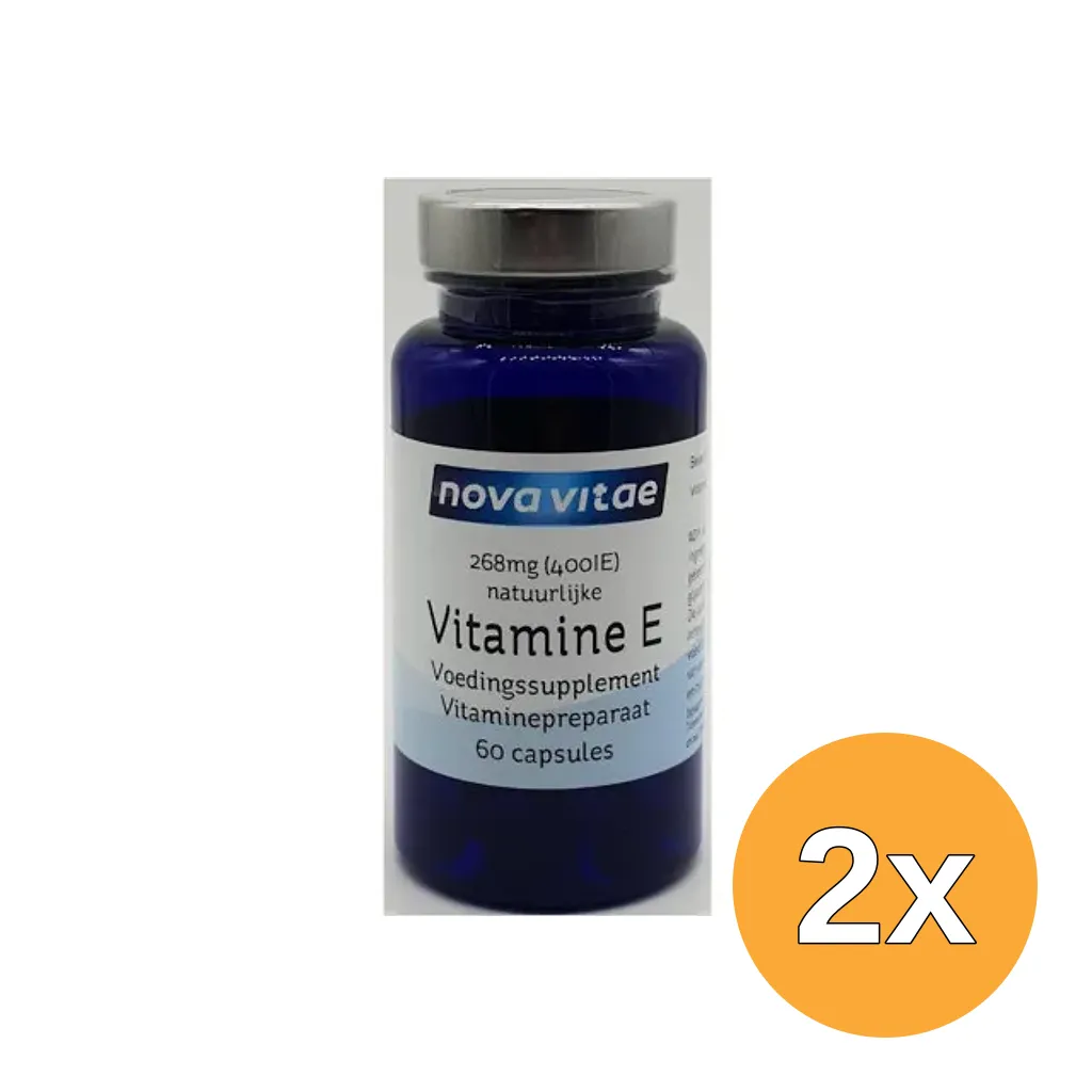 2x Nova Vitae Vitamine E 400IU (60 capsules)
