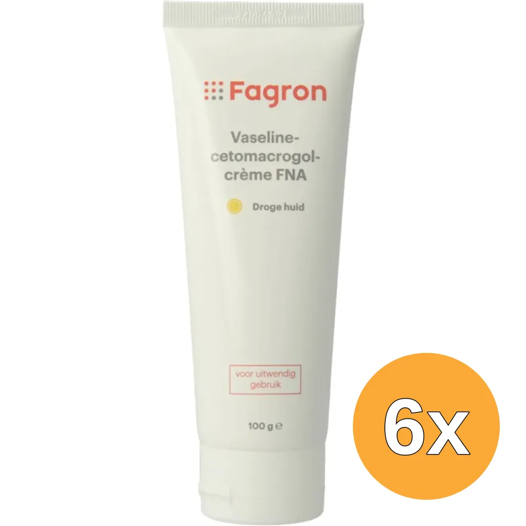 6x Fagron Vaselinecetomacrogol creme (100 gr)