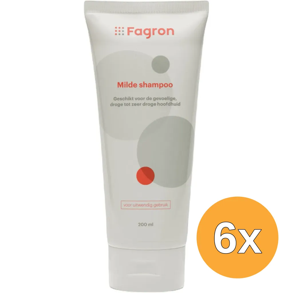 6x Fagron Milde Shampoo voor Gevoelige Hoofdhuid (200 ml)