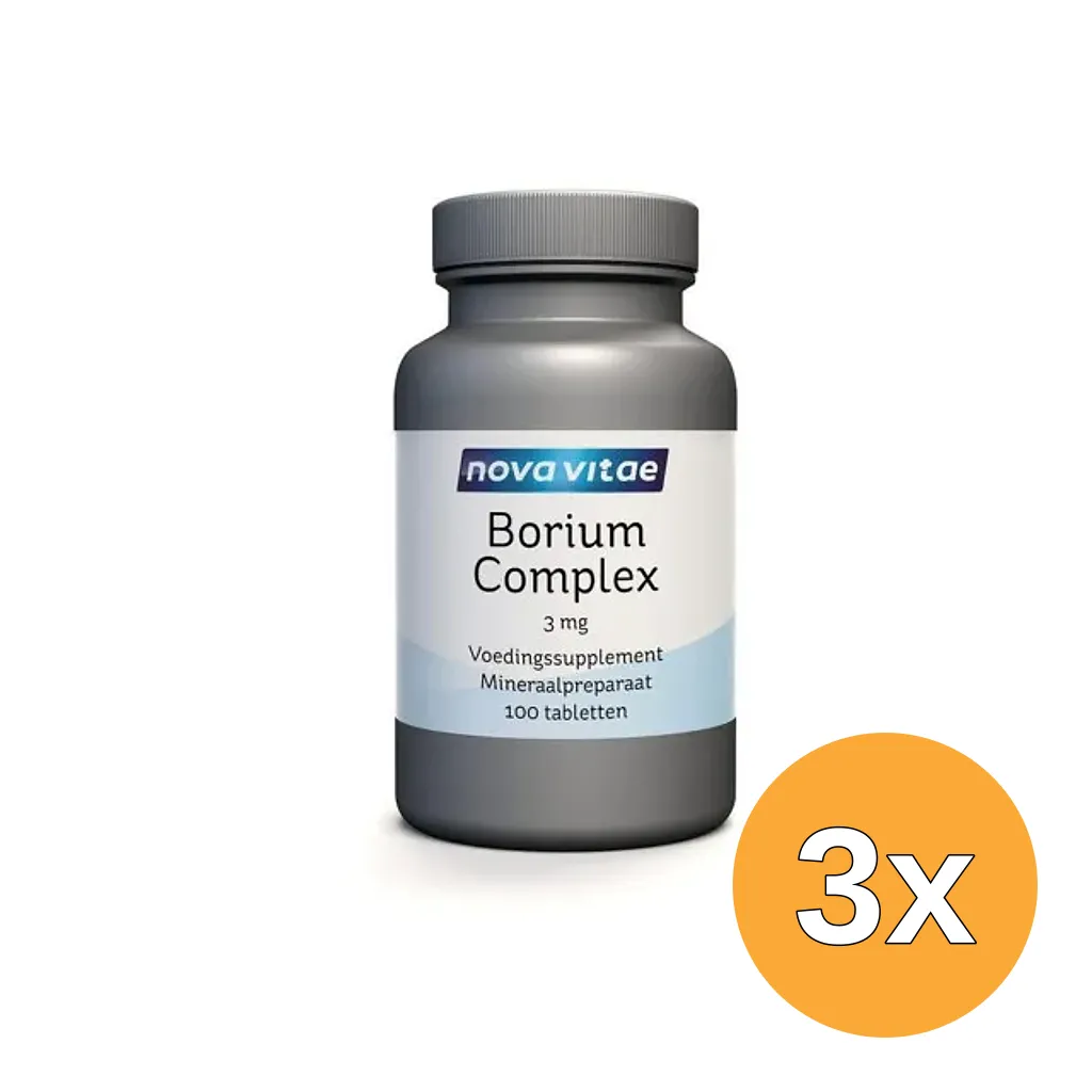 3x Nova Vitae Borium Complex 3Mg (100 tabletten)