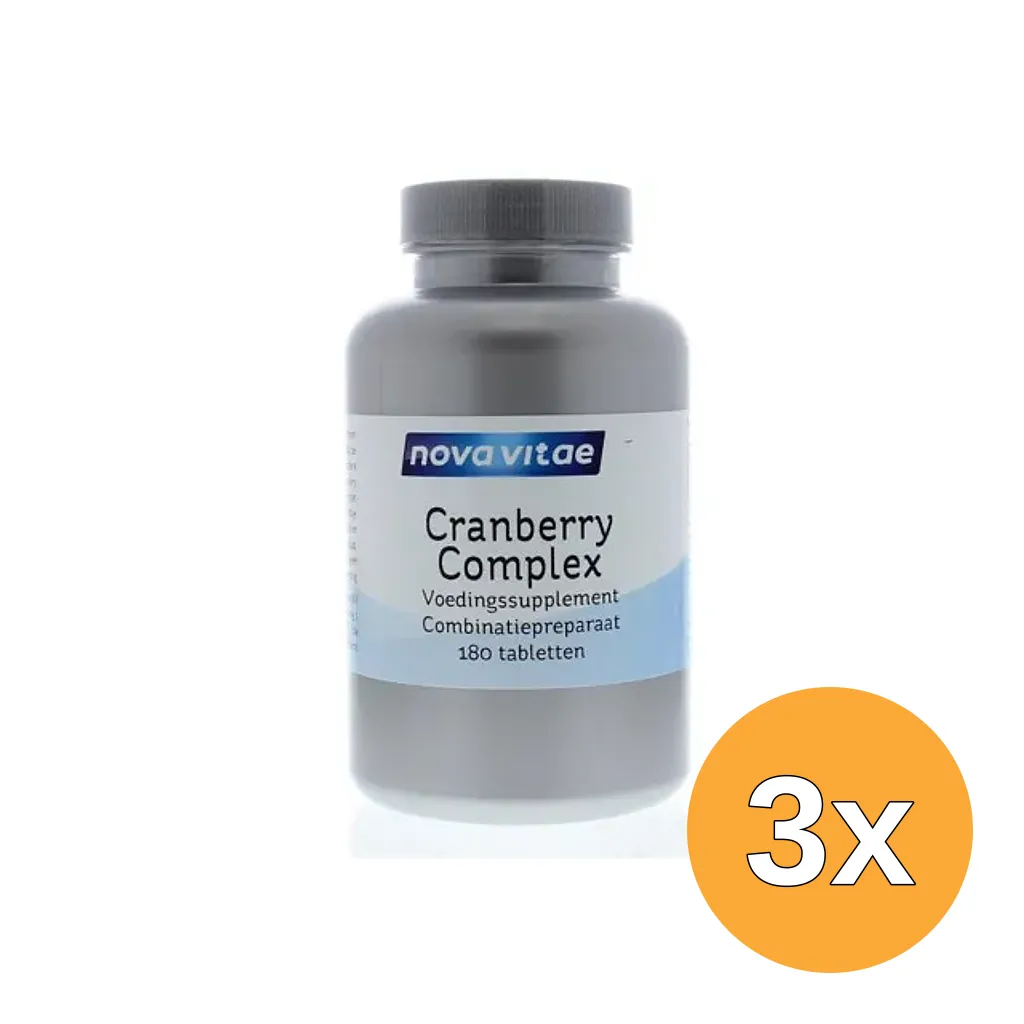 3x Nova Vitae Cranberry D-mannose complex (180 tabletten)
