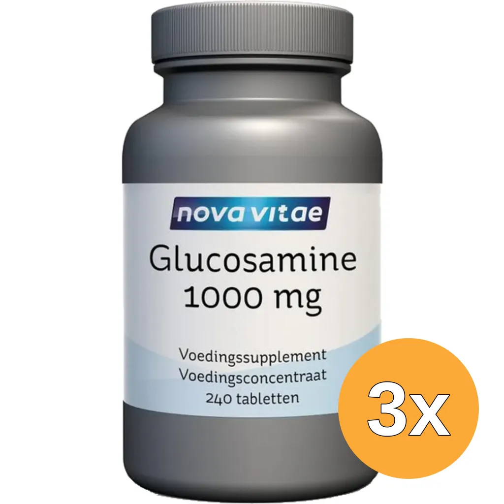 3x Nova Vitae Glucosamine 2 Kci1000Mg (240 tabletten)