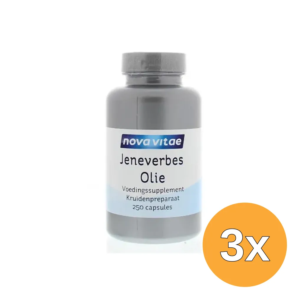 3x Nova Vitae Jeneverbes olie (250 capsules)