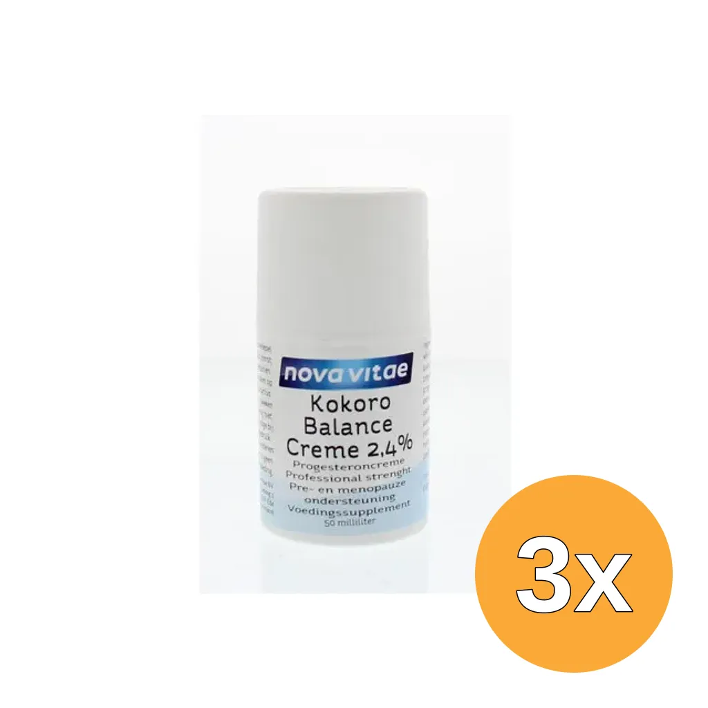 3x Nova Vitae Kokoro progest balans cream 2.4% (50 ml)