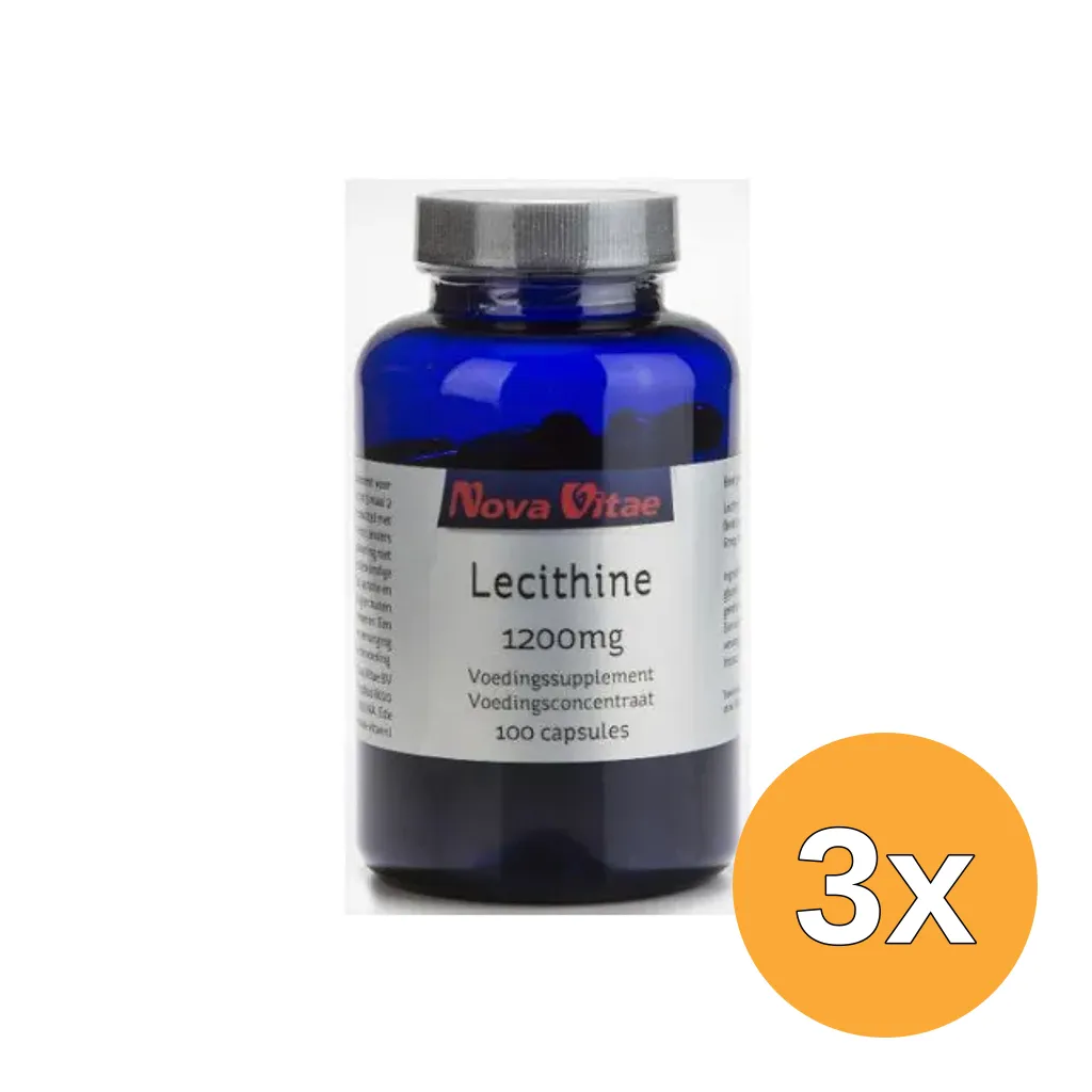 3x Nova Vitae Lecithine 1200 mg (100 capsules)