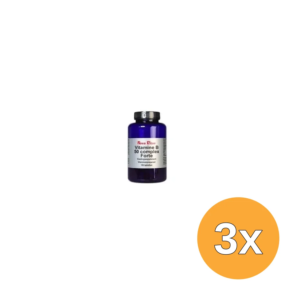 3x Nova Vitae Vitamine B50 complex (180 tabletten)