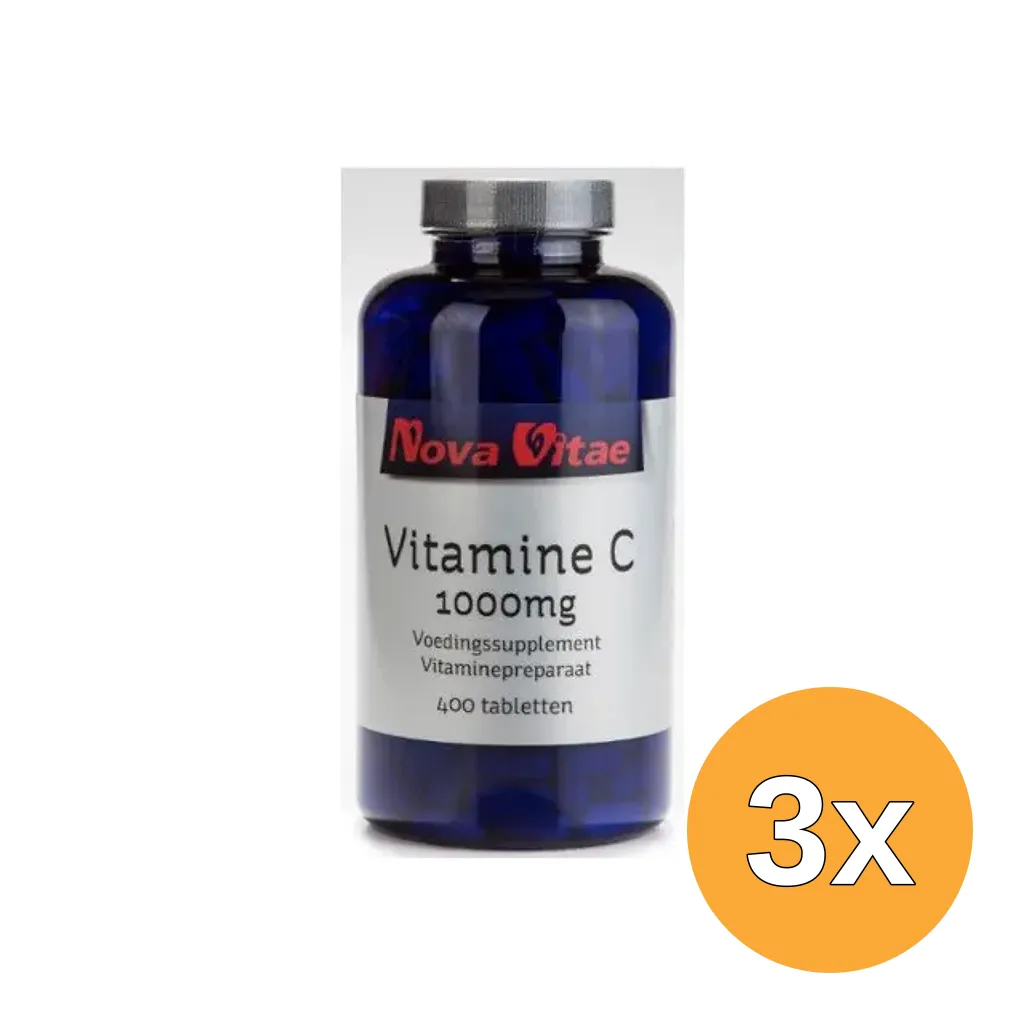 3x Nova Vitae Vitamine C 1000 mg (400 tabletten)