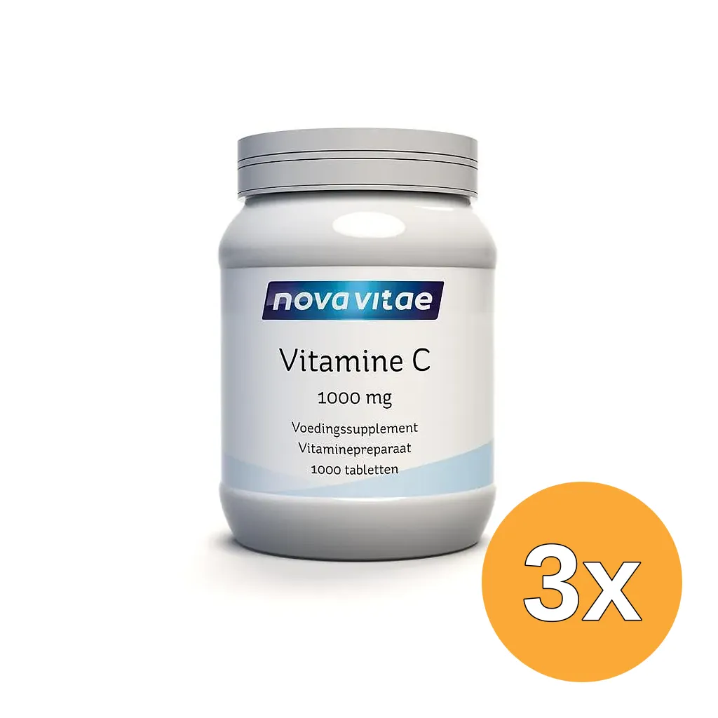 3x Nova Vitae Vitamine C 1000mg (1000 tabletten)